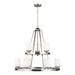 Generation Lighting Canada. - Nine Light Chandelier - Kemal - Brushed Nickel- Union Lighting Luminaires Decor