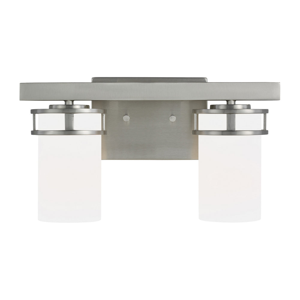 Generation Lighting Canada - Two Light Wall / Bath - Robie - Brushed Nickel- Union Lighting Luminaires Decor