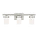 Generation Lighting Canada - Three Light Wall / Bath - Robie - Brushed Nickel- Union Lighting Luminaires Decor