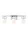 Generation Lighting Canada - Three Light Wall / Bath - Robie - Chrome- Union Lighting Luminaires Decor