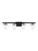 Generation Lighting Canada - Four Light Wall / Bath - Robie - Midnight Black- Union Lighting Luminaires Decor