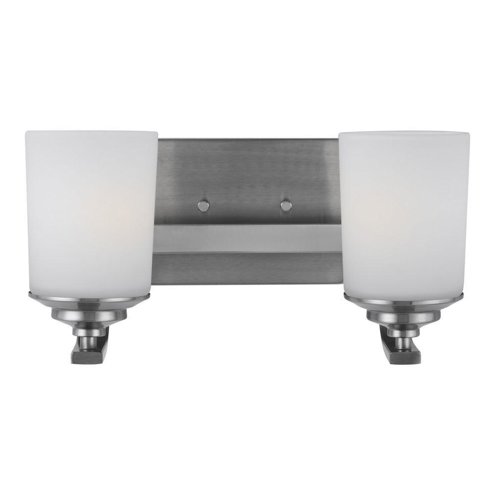 Generation Lighting Canada - Two Light Wall / Bath - Kemal - Brushed Nickel- Union Lighting Luminaires Decor