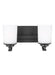 Generation Lighting Canada - Two Light Wall / Bath - Kemal - Midnight Black- Union Lighting Luminaires Decor