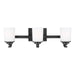 Generation Lighting Canada - Three Light Wall / Bath - Kemal - Midnight Black- Union Lighting Luminaires Decor