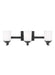 Generation Lighting Canada - Three Light Wall / Bath - Kemal - Midnight Black- Union Lighting Luminaires Decor