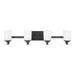 Generation Lighting Canada - Four Light Wall / Bath - Kemal - Midnight Black- Union Lighting Luminaires Decor