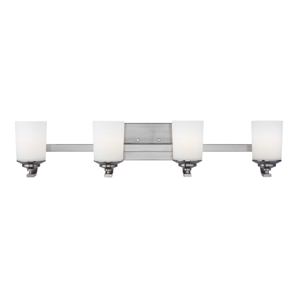 Generation Lighting Canada - Four Light Wall / Bath - Kemal - Brushed Nickel- Union Lighting Luminaires Decor