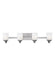 Generation Lighting Canada - Four Light Wall / Bath - Kemal - Brushed Nickel- Union Lighting Luminaires Decor