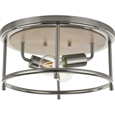 Progress Canada - Two Light Flush Mount - Durrell - Brushed Nickel- Union Lighting Luminaires Decor