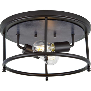 Progress Canada - Two Light Flush Mount - Durrell - Black- Union Lighting Luminaires Decor