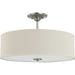 Progress Canada - Three Light Semi Flush Mount - Inspire - Brushed Nickel- Union Lighting Luminaires Decor