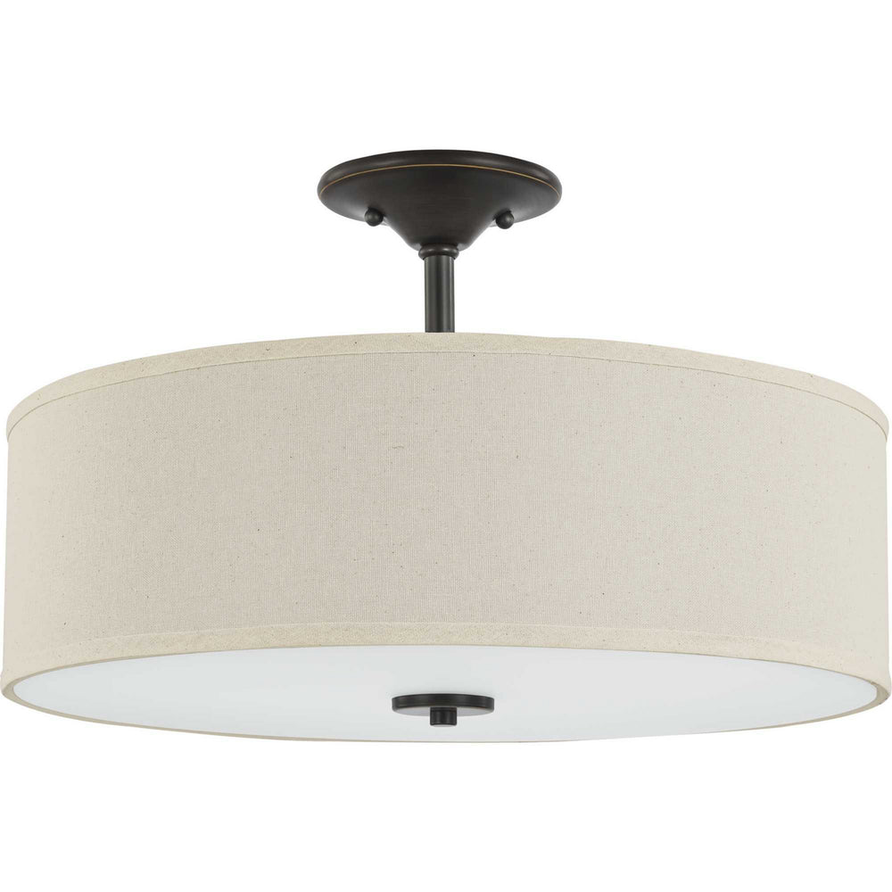 Progress Canada - Three Light Semi Flush Mount - Inspire - Antique Bronze- Union Lighting Luminaires Decor