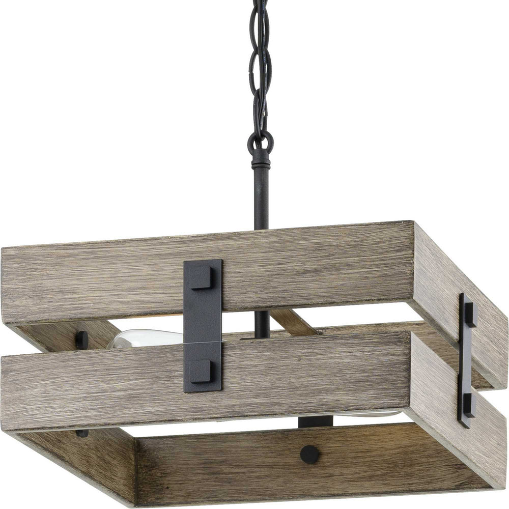 Progress Canada - Two Light Semi Flush Mount - Hemsworth - Black- Union Lighting Luminaires Decor