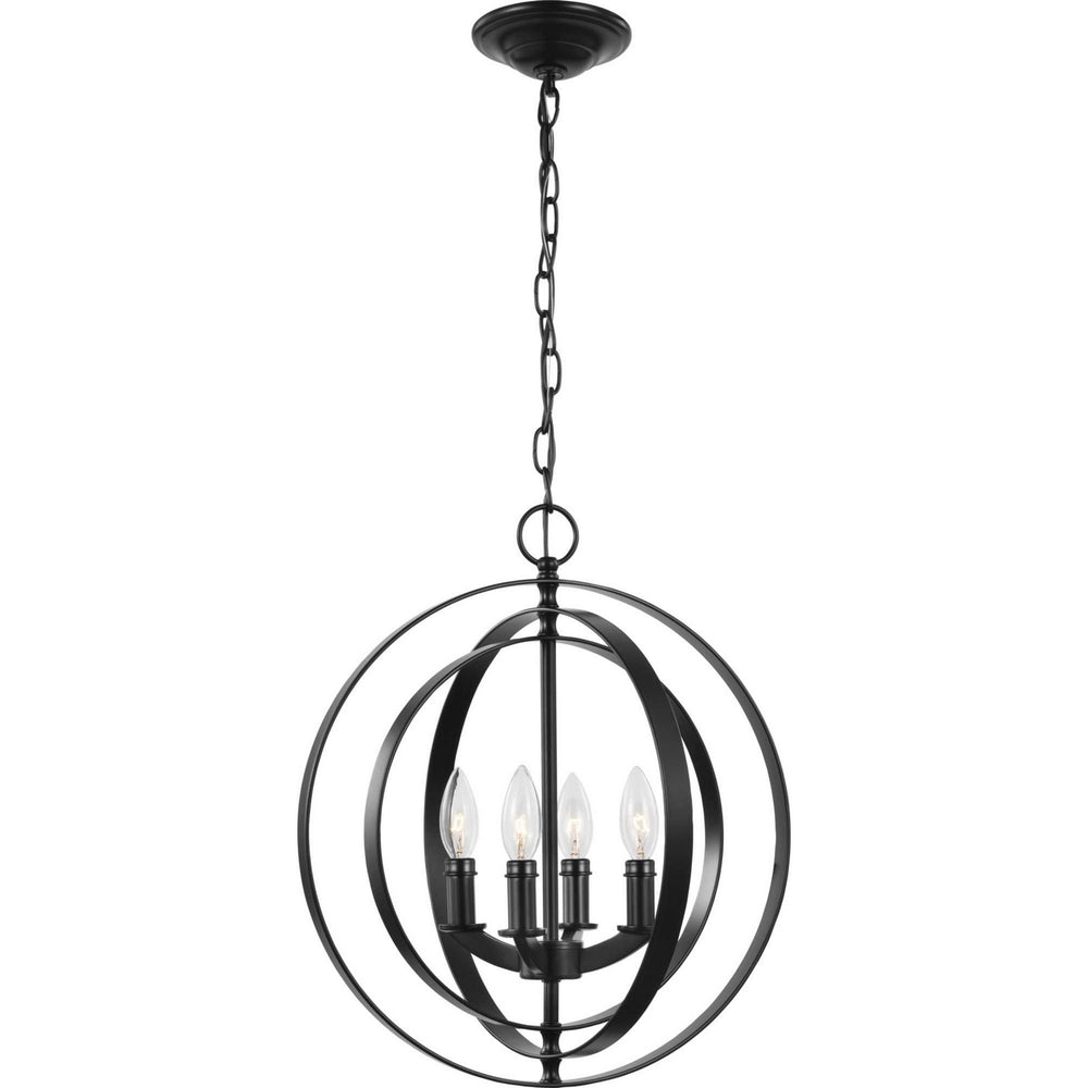 Progress Canada - Four Light Pendant - Equinox - Black- Union Lighting Luminaires Decor