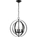 Progress Canada - Four Light Pendant - Equinox - Black- Union Lighting Luminaires Decor