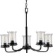Progress Canada - Five Light Chandelier - Winslett - Black- Union Lighting Luminaires Decor