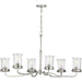 Progress Canada - Six Light Chandelier - Winslett - Brushed Nickel- Union Lighting Luminaires Decor