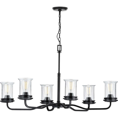 Progress Canada - Six Light Chandelier - Winslett - Black- Union Lighting Luminaires Decor