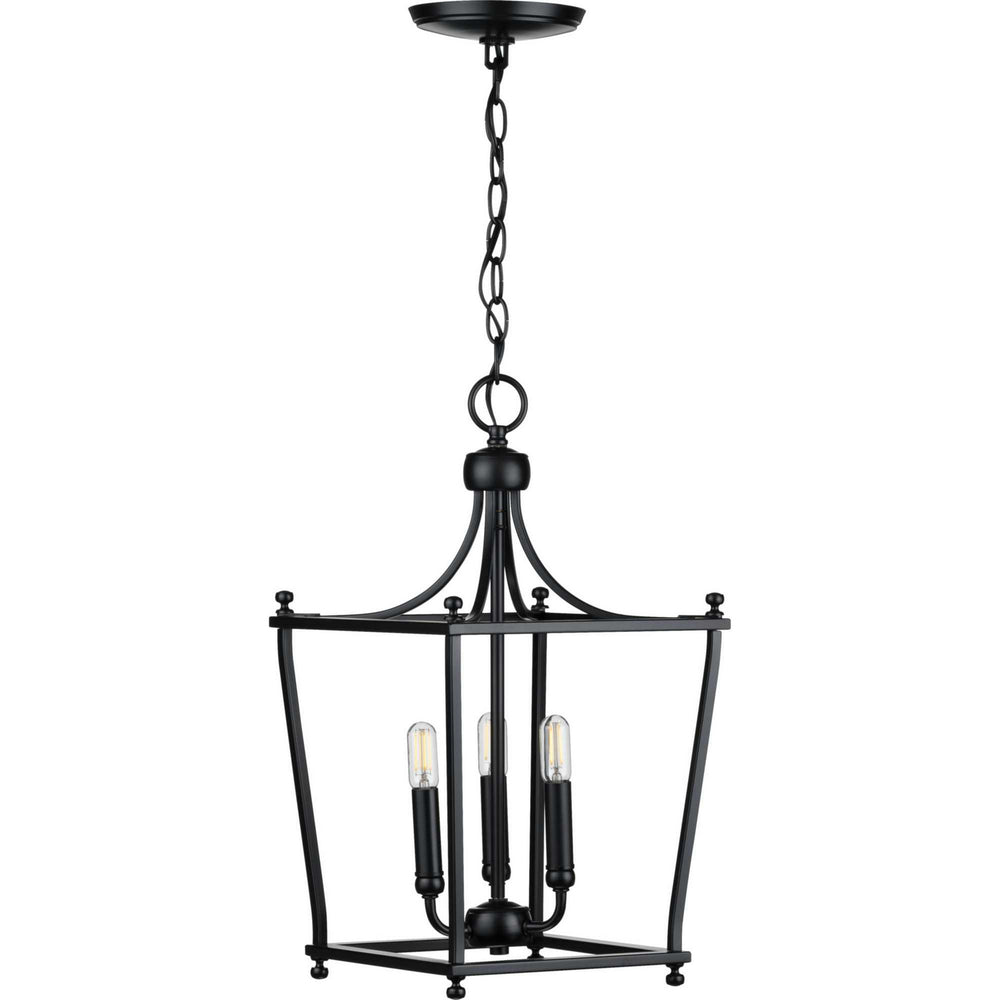 Progress Canada - Three Light Foyer Pendant - Parkhurst - Black- Union Lighting Luminaires Decor