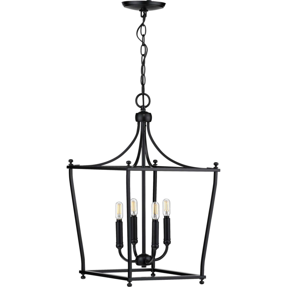 Progress Canada - Four Light Foyer Pendant - Parkhurst - Black- Union Lighting Luminaires Decor