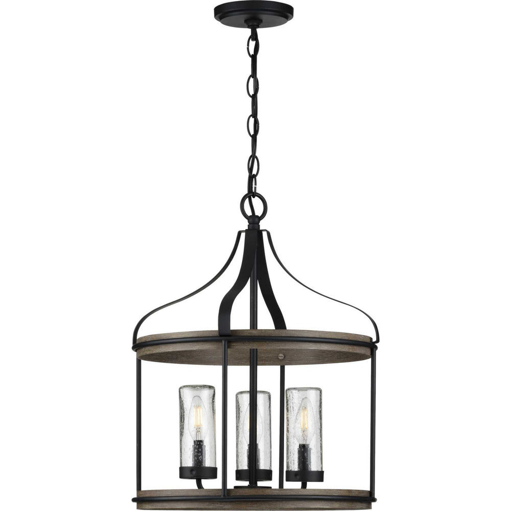 Progress Canada - Three Light Outdoor Pendant - Brenham - Black- Union Lighting Luminaires Decor