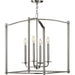Progress Canada - Four Light Foyer Pendant - Winslett - Brushed Nickel- Union Lighting Luminaires Decor
