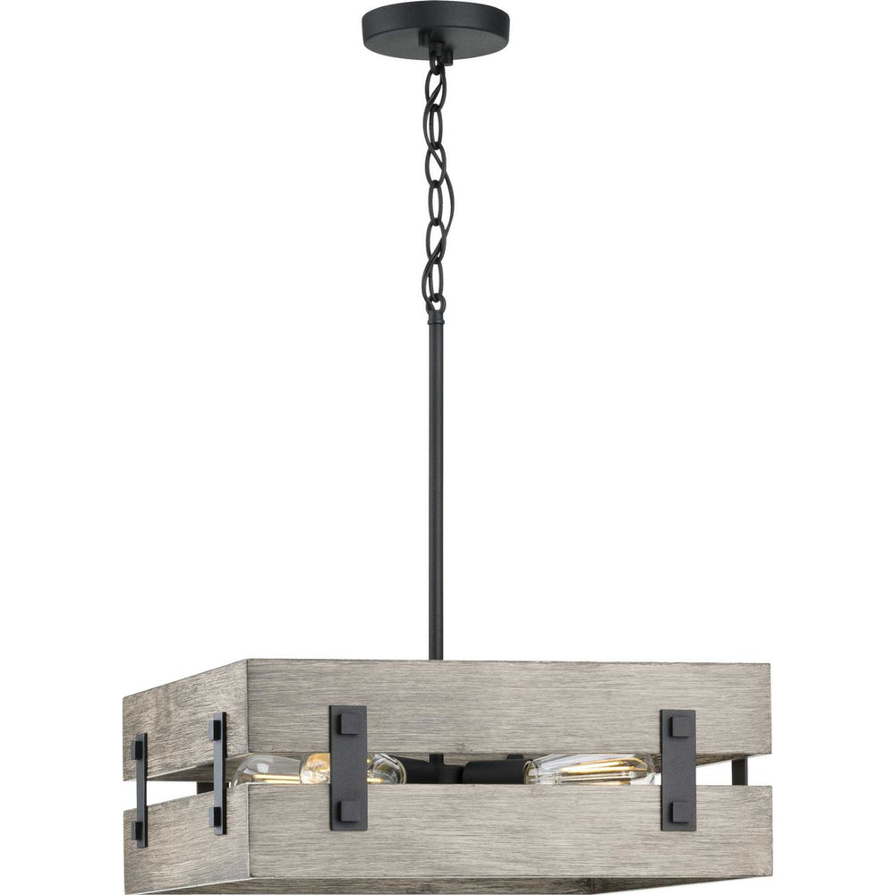 Progress Canada - Four Light Pendant - Hemsworth - Black- Union Lighting Luminaires Decor