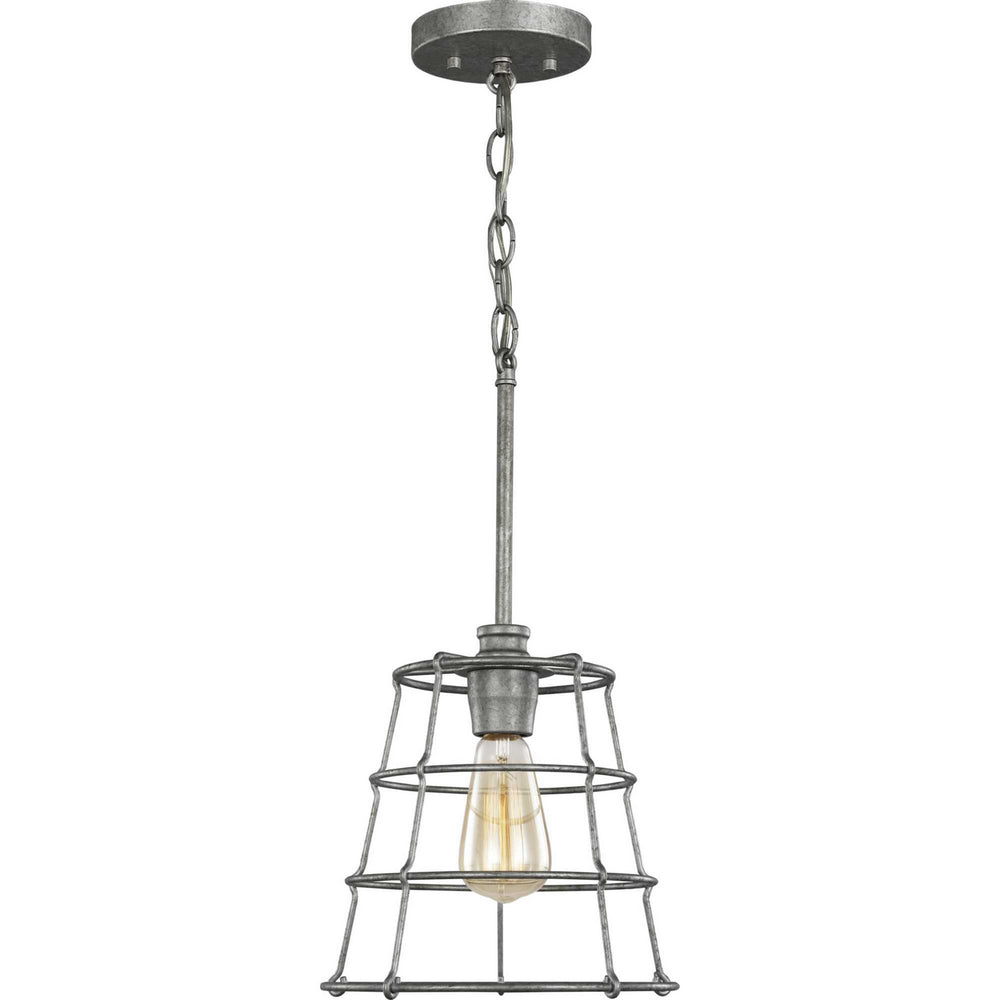 Progress Canada - One Light Mini Pendant - Chambers - Galvanized- Union Lighting Luminaires Decor