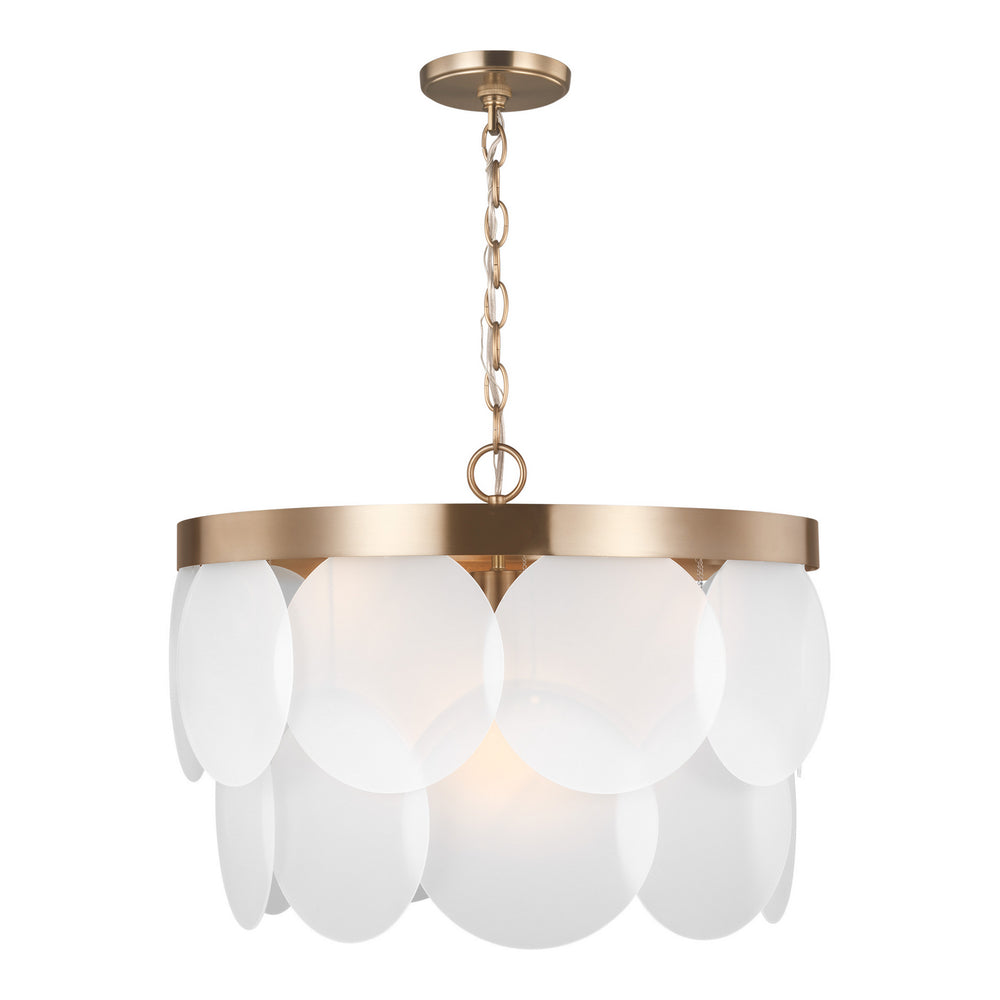 Visual Comfort Studio Canada - Six Light Pendant - Mellita - Satin Brass- Union Lighting Luminaires Decor
