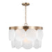 Visual Comfort Studio Canada - Six Light Pendant - Mellita - Satin Brass- Union Lighting Luminaires Decor