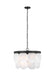 Visual Comfort Studio Canada - Six Light Pendant - Mellita - Midnight Black- Union Lighting Luminaires Decor