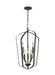 Generation Lighting Canada - Six Light Hall / Foyer - Romee - Bronze- Union Lighting Luminaires Decor
