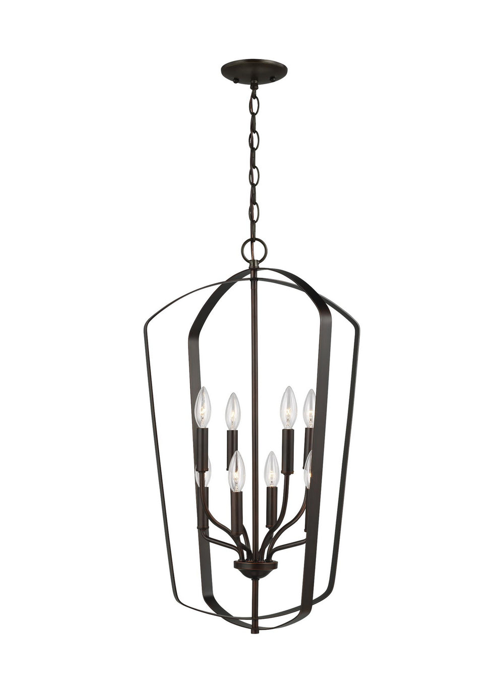 Generation Lighting Canada - Eight Light Hall / Foyer - Romee - Bronze- Union Lighting Luminaires Decor