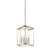 Generation Lighting Canada - Four Light Hall / Foyer Pendant - Perryton - Satin Brass- Union Lighting Luminaires Decor