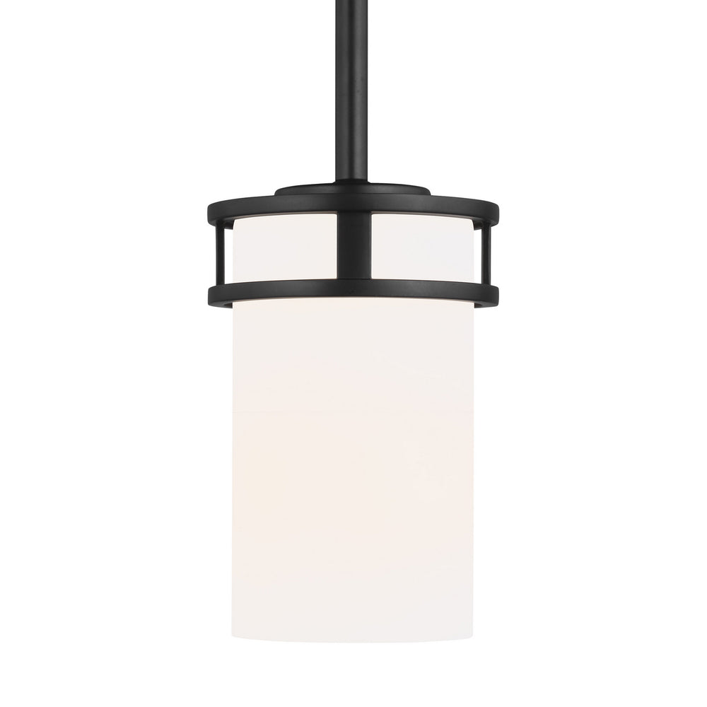 Generation Lighting Canada - One Light Mini-Pendant - Robie - Midnight Black- Union Lighting Luminaires Decor