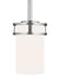 Generation Lighting Canada - One Light Mini-Pendant - Robie - Brushed Nickel- Union Lighting Luminaires Decor