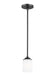 Generation Lighting Canada - One Light Mini-Pendant - Kemal - Midnight Black- Union Lighting Luminaires Decor