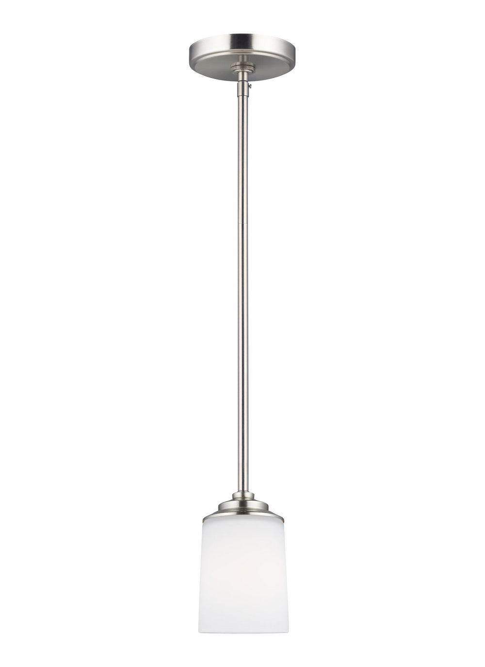 Generation Lighting Canada - One Light Mini-Pendant - Kemal - Brushed Nickel- Union Lighting Luminaires Decor
