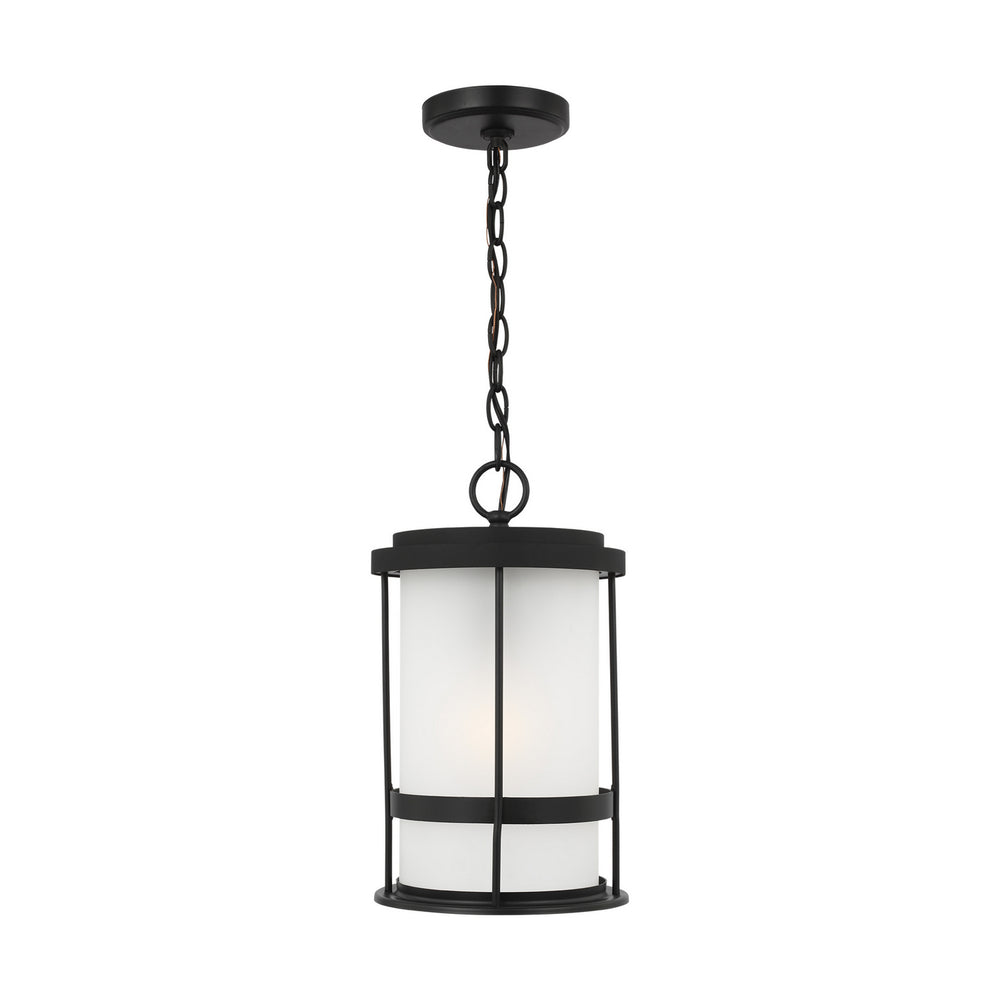 Generation Lighting Canada - One Light Outdoor Pendant - Wilburn - Black- Union Lighting Luminaires Decor