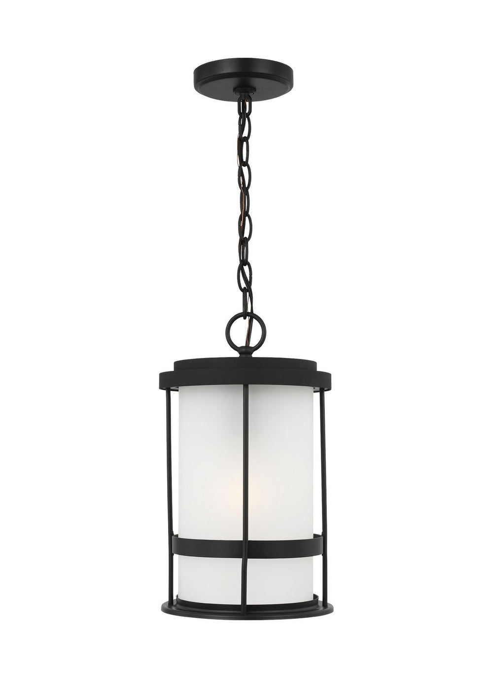 Generation Lighting Canada - One Light Outdoor Pendant - Wilburn - Black- Union Lighting Luminaires Decor