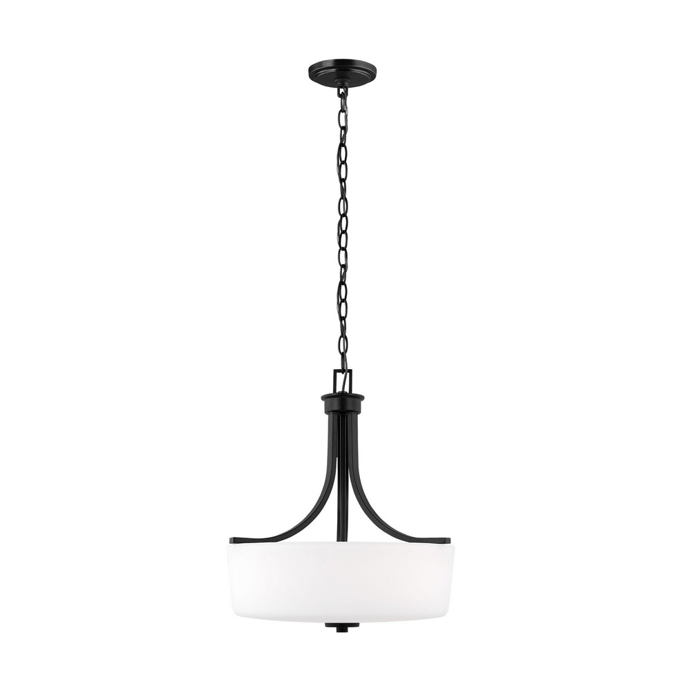 Generation Lighting Canada - Three Light Pendant - Kemal - Midnight Black- Union Lighting Luminaires Decor