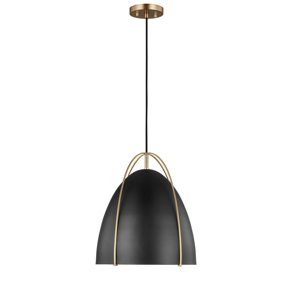 Visual Comfort Studio Canada - One Light Pendant - Norman - Satin Brass- Union Lighting Luminaires Decor