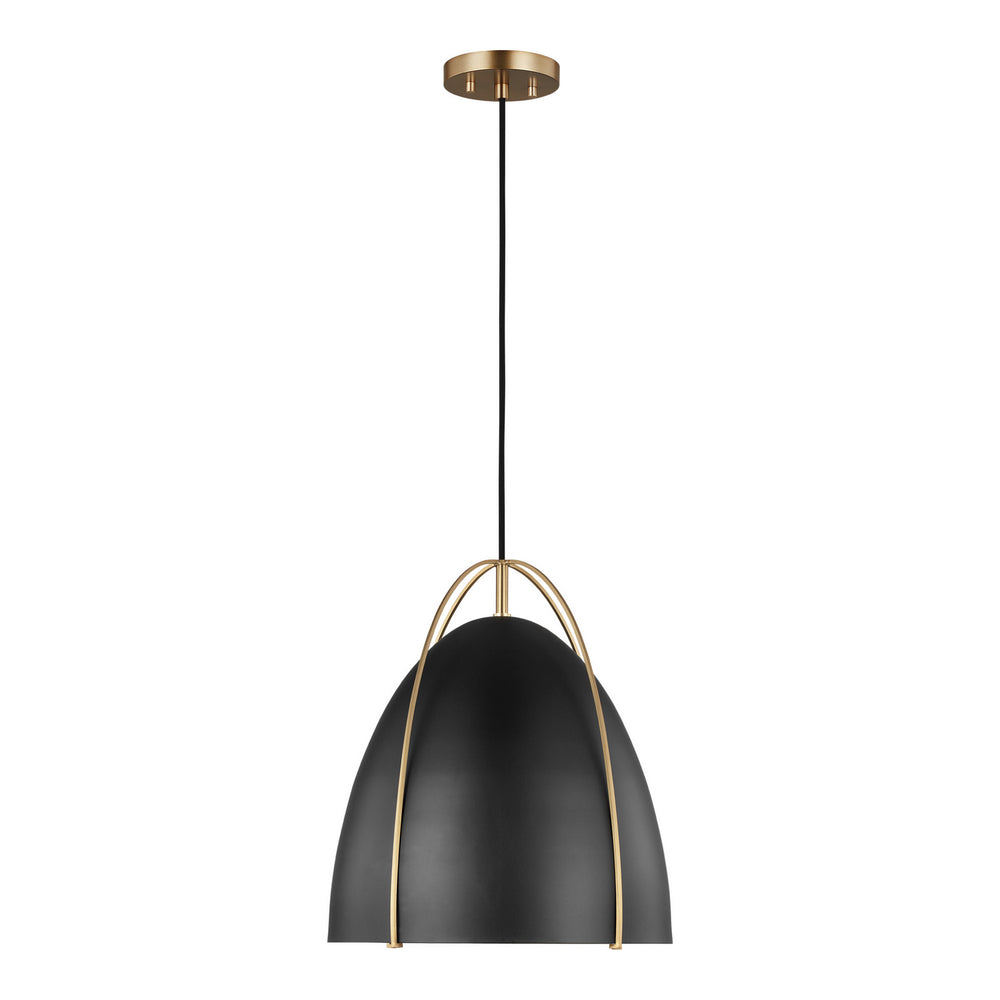 Visual Comfort Studio Canada - One Light Pendant - Norman - Satin Brass- Union Lighting Luminaires Decor