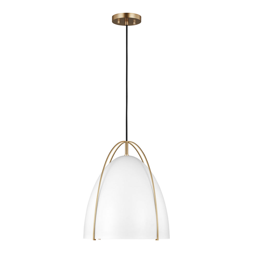 Visual Comfort Studio Canada - One Light Pendant - Norman - Satin Brass- Union Lighting Luminaires Decor