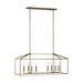 Generation Lighting Canada - Eight Light Island Pendant - Perryton - Satin Brass- Union Lighting Luminaires Decor