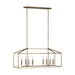 Generation Lighting Canada - Eight Light Island Pendant - Perryton - Satin Brass- Union Lighting Luminaires Decor