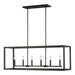 Generation Lighting Canada - Six Light Island Pendant - Moffet Street - Bronze- Union Lighting Luminaires Decor