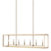Generation Lighting Canada - Seven Light Island Pendant - Moffet Street - Satin Brass- Union Lighting Luminaires Decor