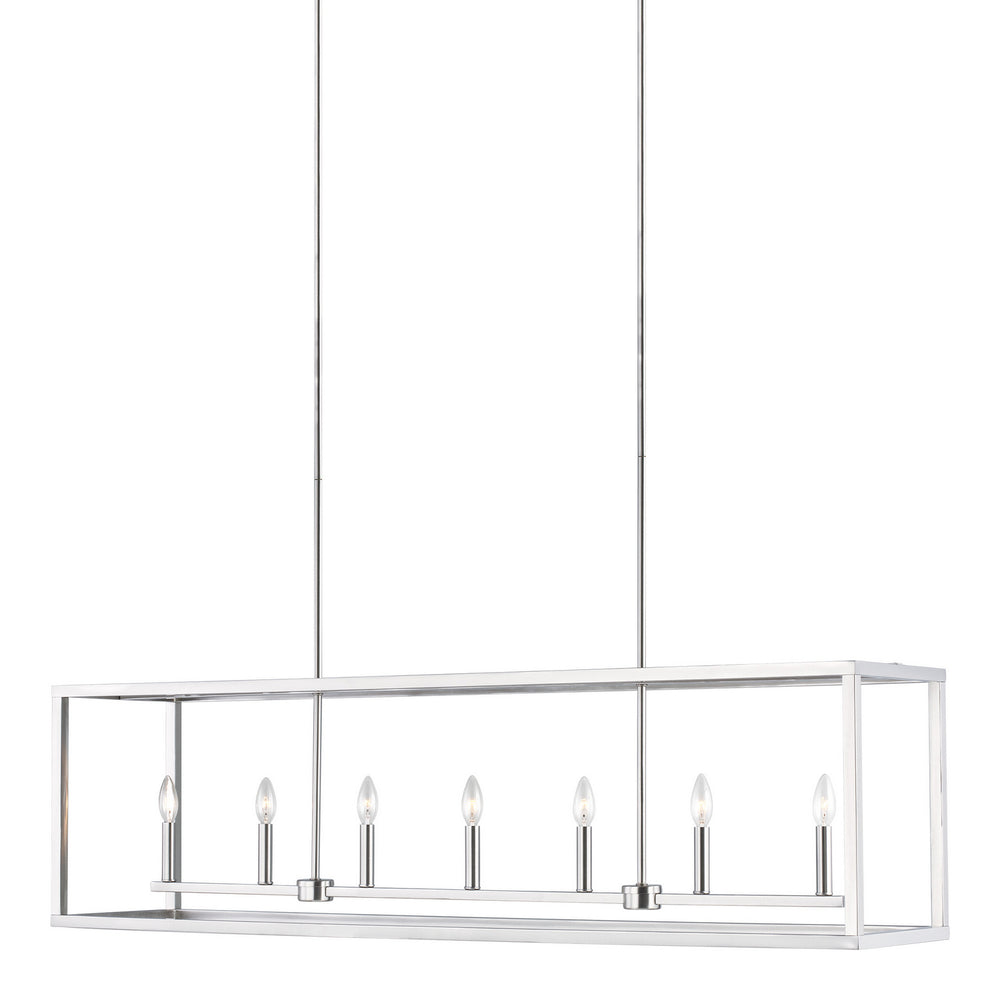 Generation Lighting Canada - Seven Light Island Pendant - Moffet Street - Brushed Nickel- Union Lighting Luminaires Decor