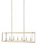 Generation Lighting Canada - Seven Light Island Pendant - Moffet Street - Satin Brass- Union Lighting Luminaires Decor